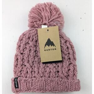 Burton Pink Knit Pom-Pom Beanie